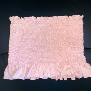 Pink ruffled Tube Top